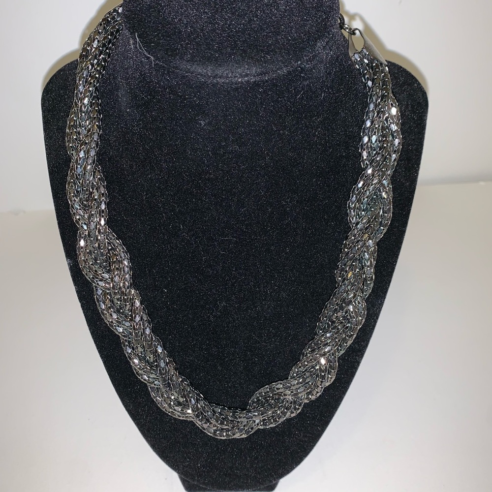Express Gray Braided Necklace